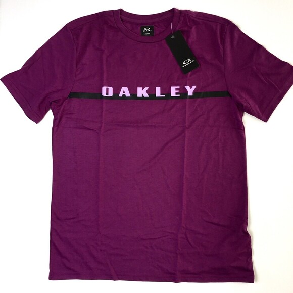 NWT MEN'S OAKLEY Hydrolix BARK SS TEE SHIRT Dark Purple SMALL - Picture 1 of 6